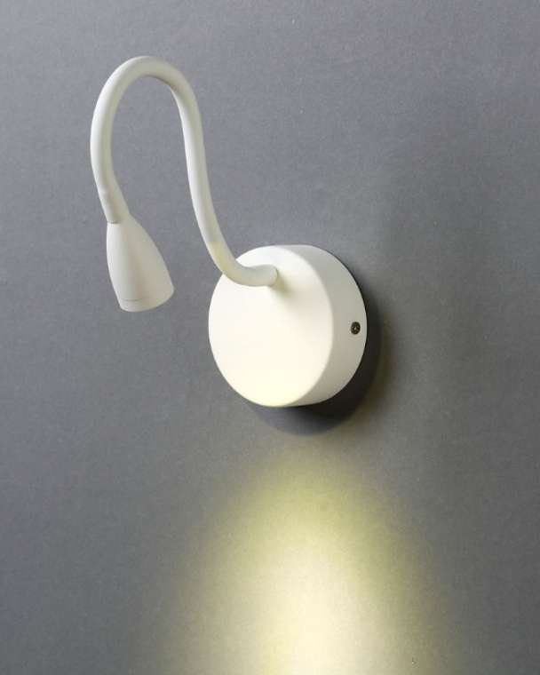 Спот на гибкой ножке с сенсорным выключателем Crystal Lux MOVI A AP3W LED WH