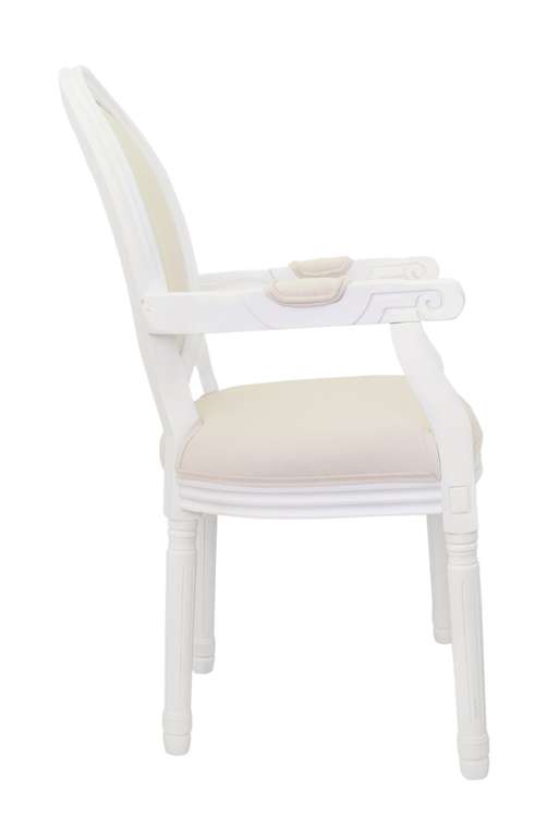Стул Volker arm beige+white бежевого цвета