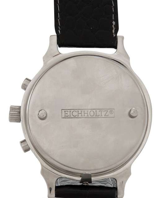 Часы Eichholtz Bonneville из металла цвета никель и кожи