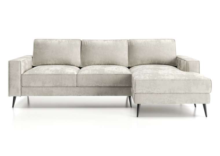 Угловой диван-кровать Мэдисон с оттоманкой серого цвета
