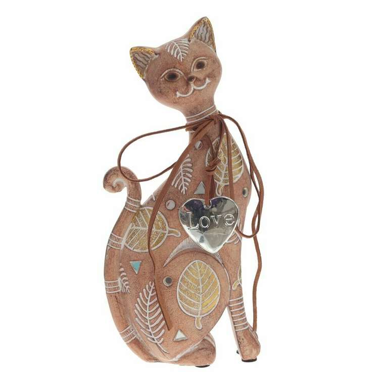 Декоративная фигурка Кошка бежевого цвета