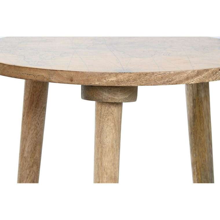 Вспомогательный стол Белый Светло-коричневый Древесина манго 40 x 40 x 47,5 cm (2 штук)