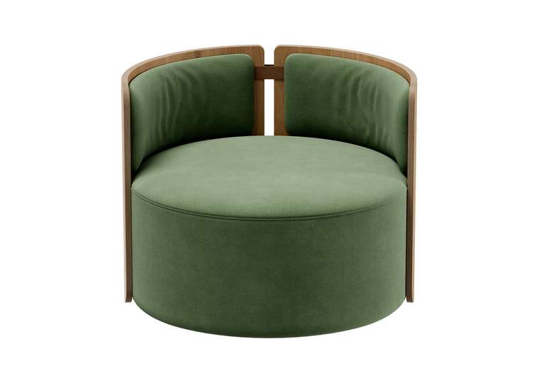 Кресло вращающееся Lagom 80 зелено-бежевого цвета