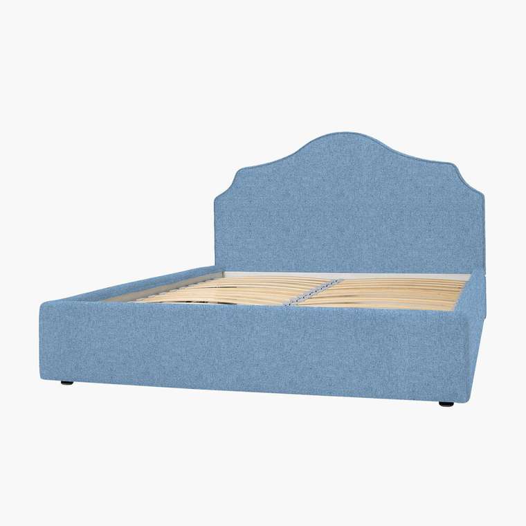 Кровать Bliss 200х200 голубого цвета с подъёмным механизмом