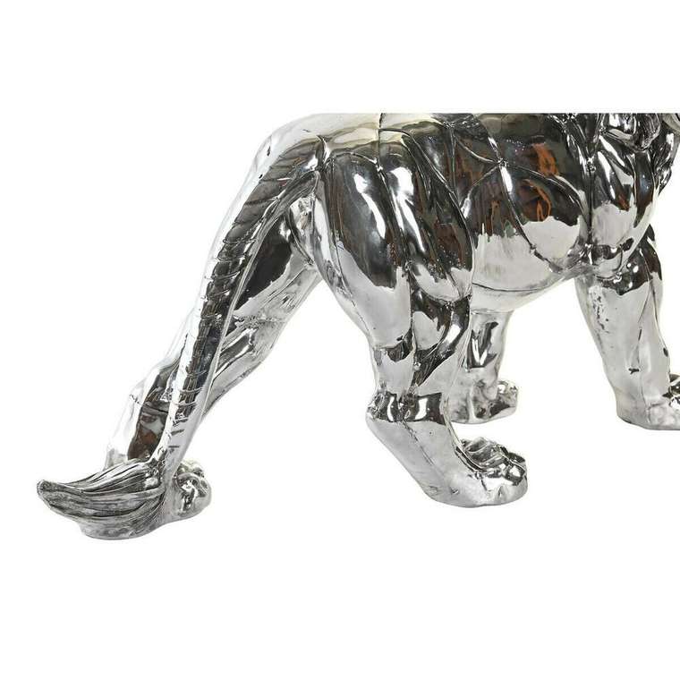 Декоративная фигура Серебристый Лев современный 55,5 x 17,5 x 38,5 cm