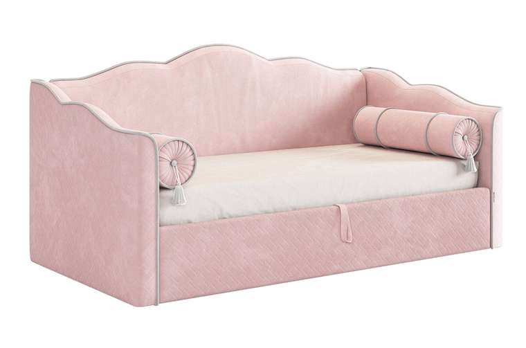 Кровать с подъемным механизмом Лея 90х200 розового цвета