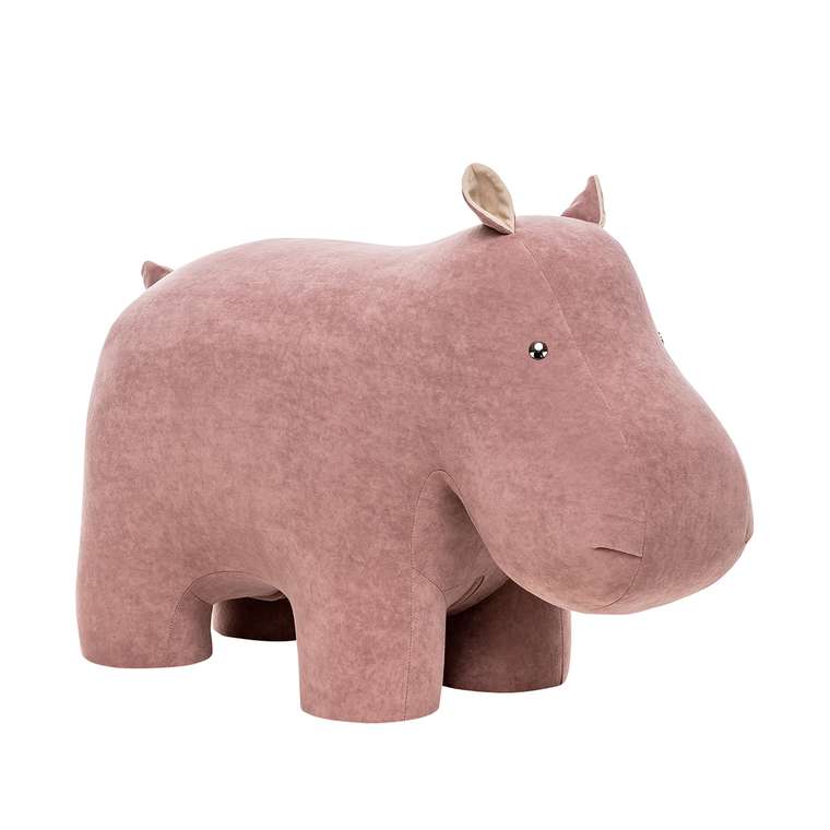 Пуф Hippo розового цвета