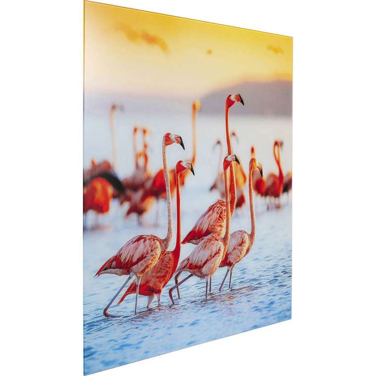 Картина Flamingo на закаленном стекле
