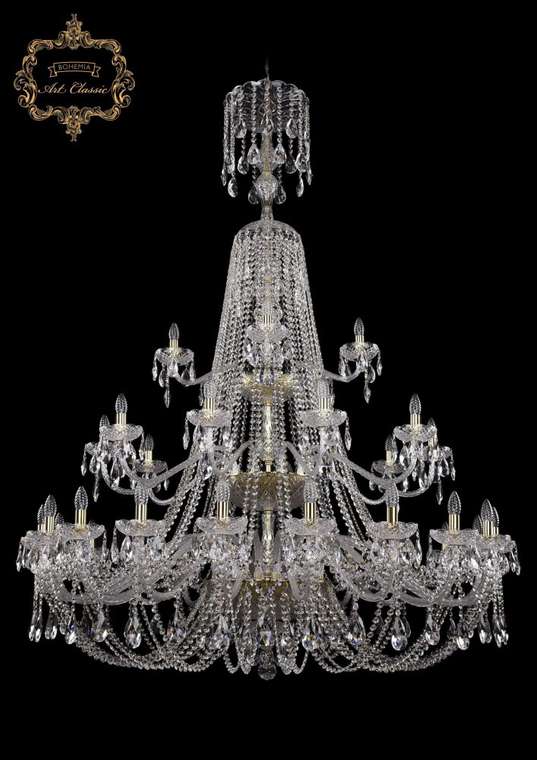 Хрустальная подвесная люстра Art Classic 44501 11.21.20+10+5.530.3d.XL-196.Gd.Sp подсвечник