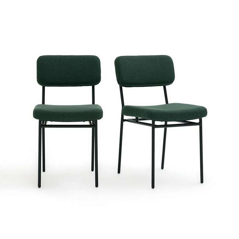 Комплект из двух стульев мягких Joao зеленого цвета