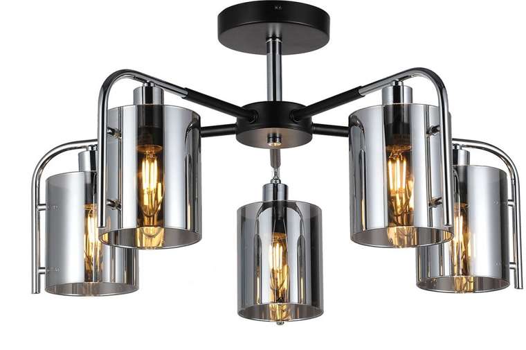 Потолочная люстра на штанге E14*40W Escada Elegant 671/5P Chrome