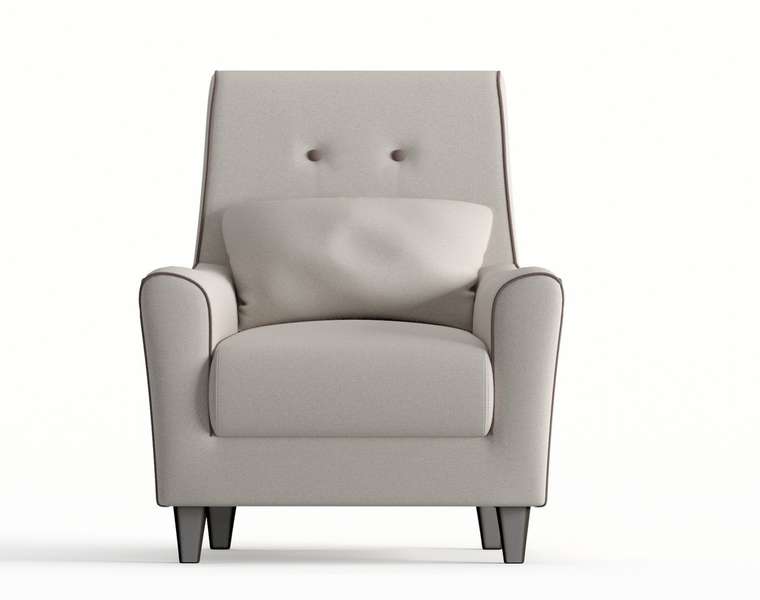 Кресло Мерлин в обивке из велюра кремового цвета