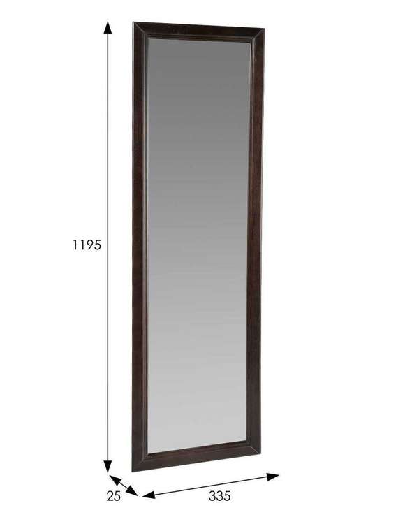 Настенное зеркало Селена 33х119 цвета венге