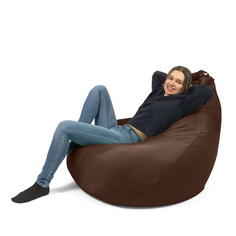 Кресло-мешок Груша XXXXL коричневого цвета