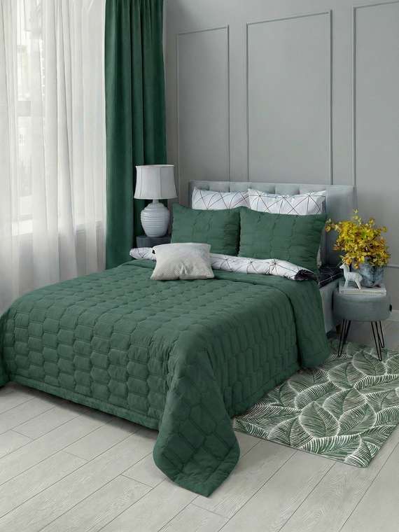 Покрывало Base Sun 220x240 зеленого цвета