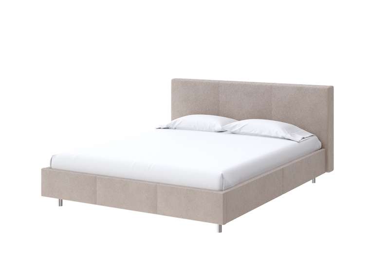 Кровать Novo 160х200 бежево-серого цвета