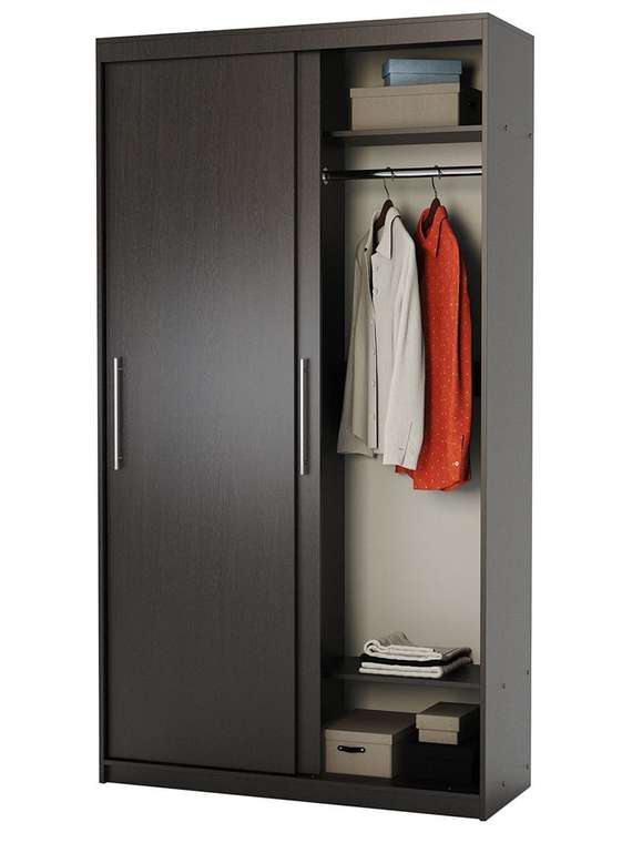 Шкаф-купе платяной Эконом 100 цвета венге