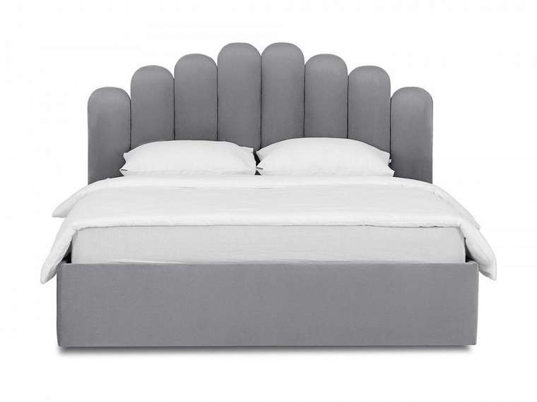 Кровать Queen Sharlotta 160х200 серого цвета с подъемным механизмом