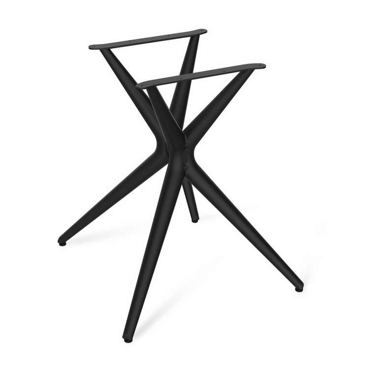 Обеденная группа из стола и четырех стульев черного цвета
