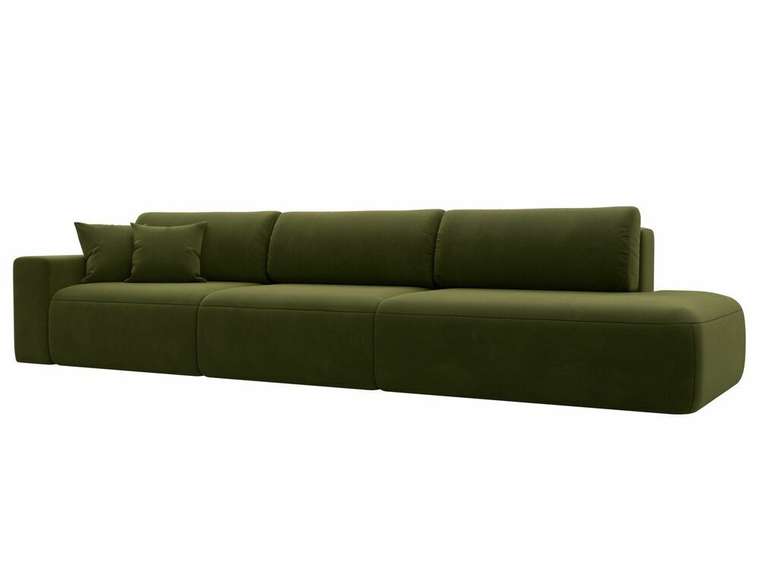Диван-кровать Лига 036 Модерн Лонг зеленого цвета с левым подлокотником
