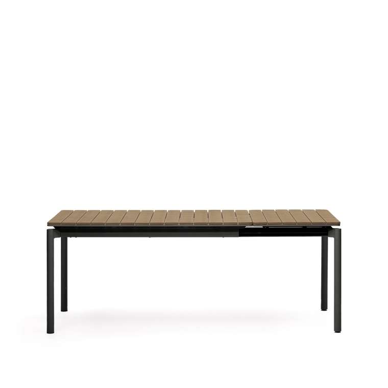 Раздвижной обеденный стол Canyelles коричнево-черного цвета