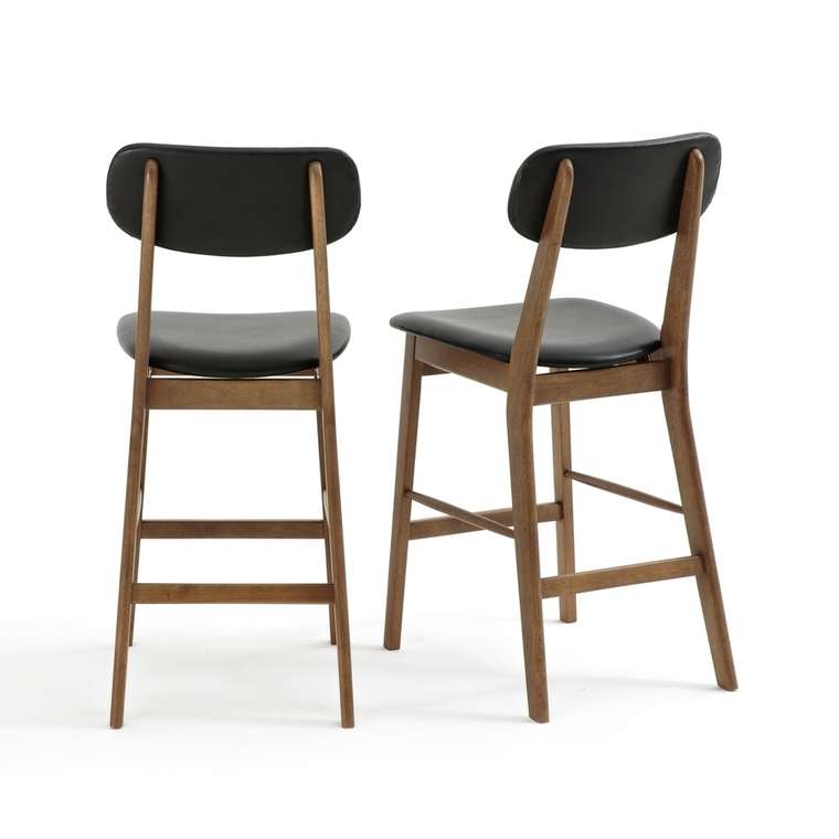 Комплект из двух полубарных стульев Watford коричневого цвета