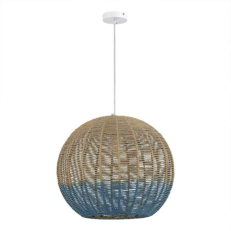 Светильник подвесной ST-Luce Древесный/Бежевый,Синий E27 1*7W VIMINI