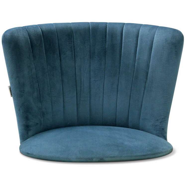 Обеденная группа из стола и двух стульев серо-синего цвета 