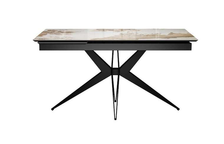 Раздвижной обеденный стол DikLine DKS140 бежево-коричневого цвета