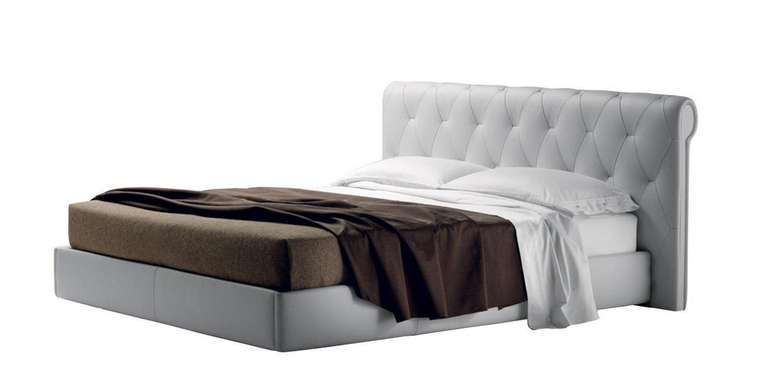 DG-HOME Кровать Bluemoon White Premium Leather