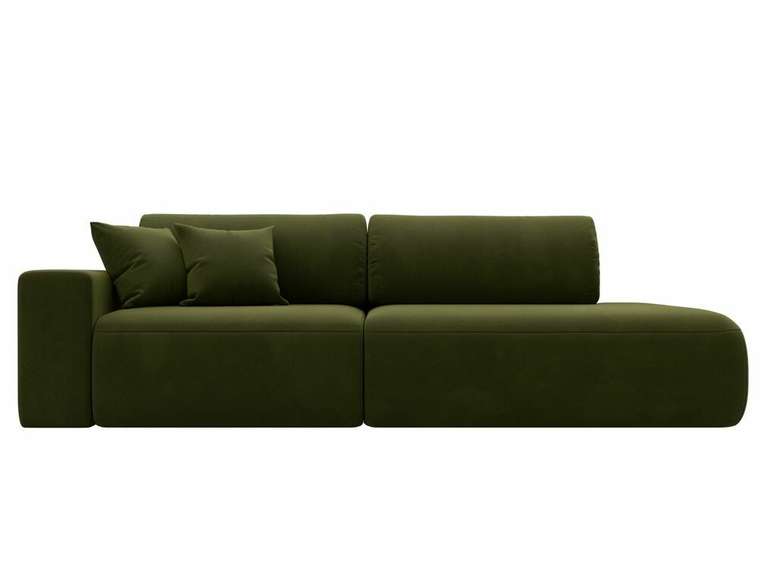 Диван-кровать Лига 036 Модерн зеленого цвета с левым подлокотником