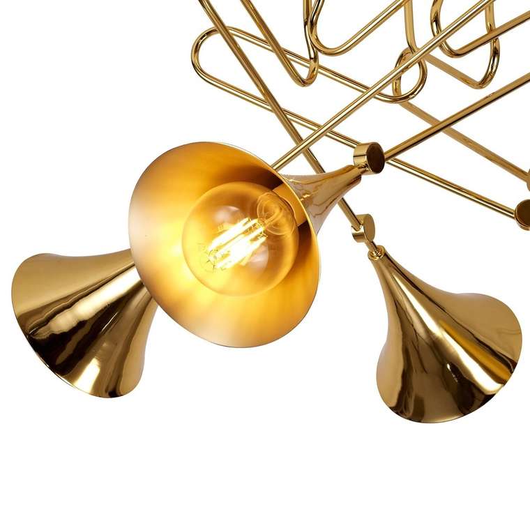 Подвесная люстра Jazz 5897 (металл, цвет золото)