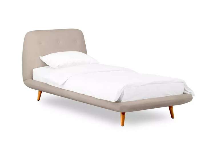 Кровать Loa 90х200 темно-бежевого цвета без подъемного механизма
