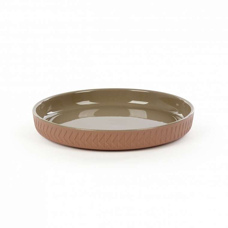 Тарелка Tactile коричневого цвета
