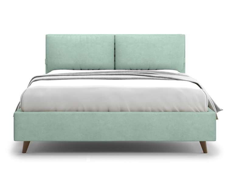 Кровать Тразимено 140х200 бирюзового цвета без подъёмного механизма