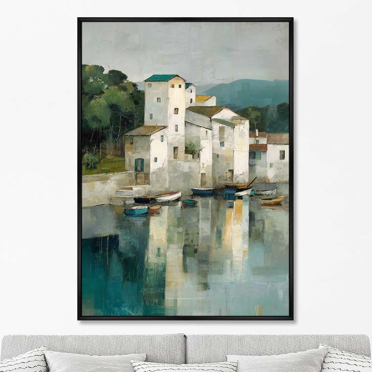 Репродукция картины на холсте Озеро хранящее воспоминания, No 2, 2025г.