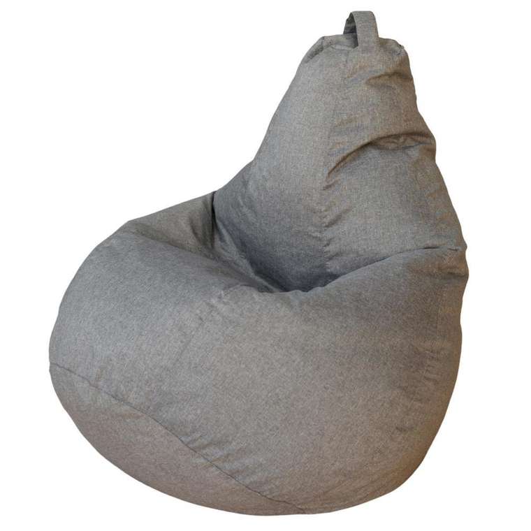 Кресло-мешок Груша 2XL серого цвета
