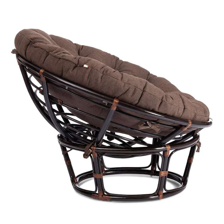 Садовое кресло Papasan черно-коричневого цвета