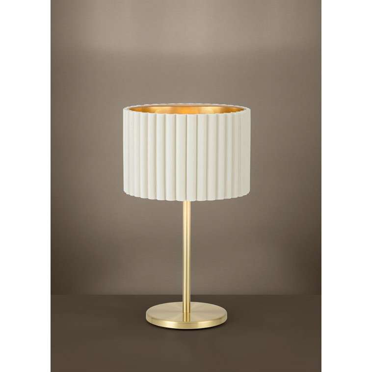 Лампа настольная Tamaresco золотого цвета с белым плафоном