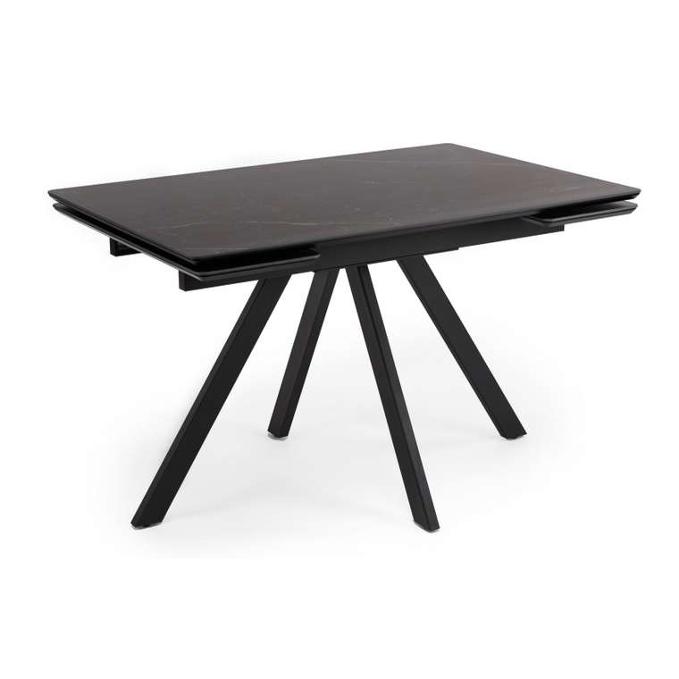 Раздвижной обеденный стол Вилли 80х120 черного цвета