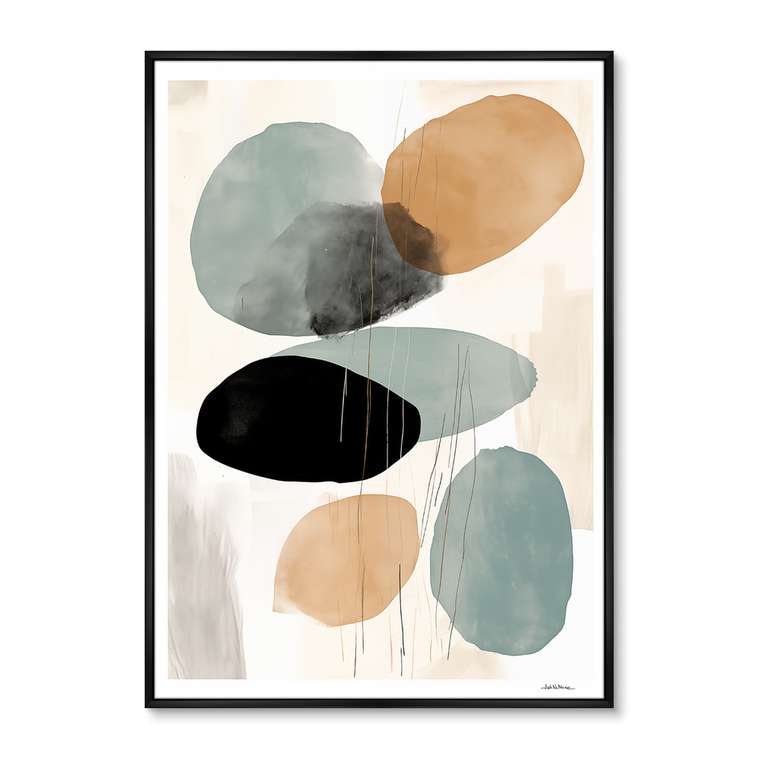 Репродукция картины Shapes in pastel colors, No 1, 2024г.