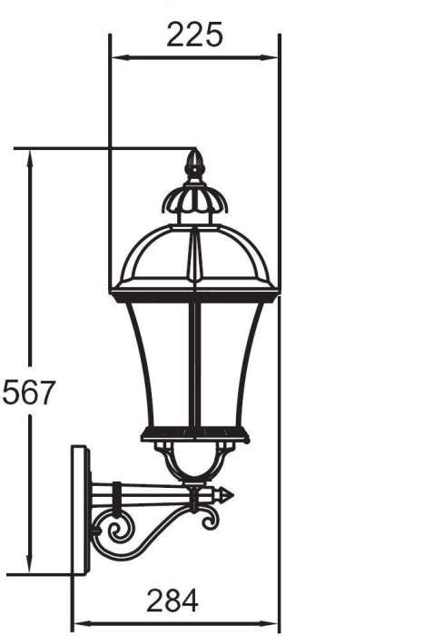 Настенный фонарь уличный IP44 Oasis Light ROMA L 95201L/02 Gw