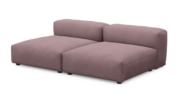 Прямой диван Фиджи темно-розового цвета