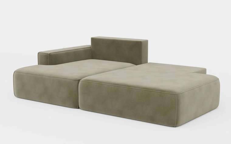 Угловой диван-кровать Вест зеленого цвета