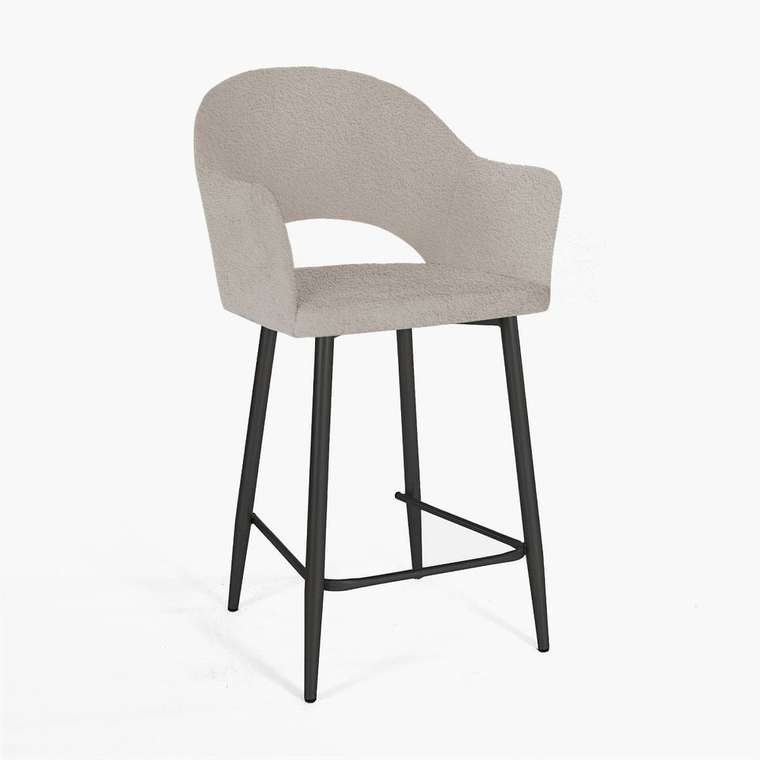 Барный стул Белладжио черно-бежевого цвета