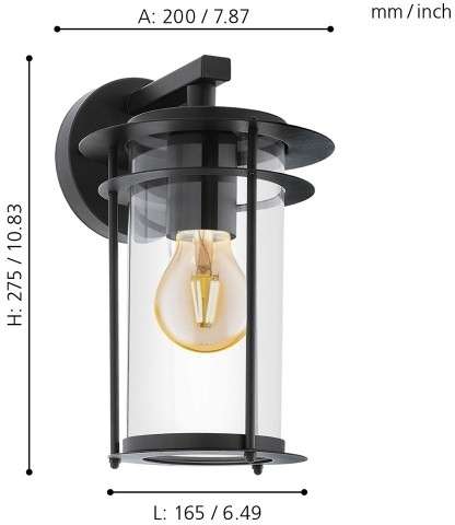 Уличный настенный светильник Eglo Valdeo 96239