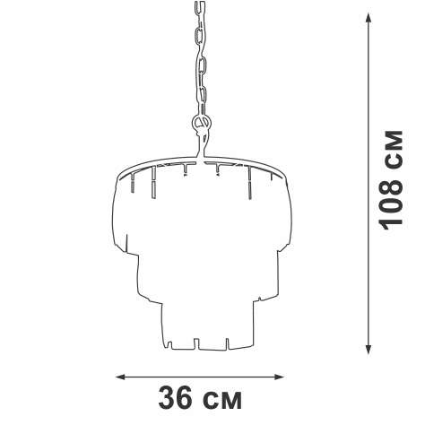 Люстра V5263-1/6+1, 7xE14 макс. 40Вт
