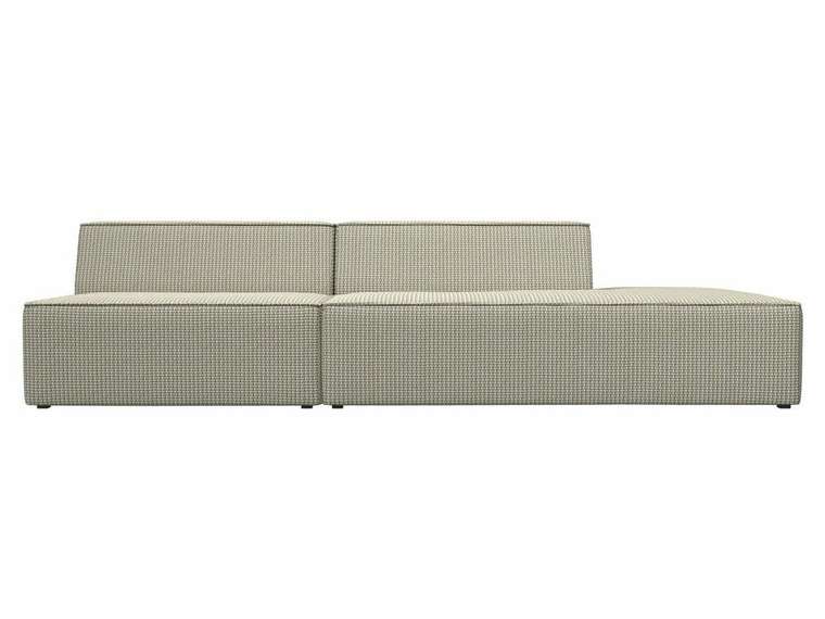 Прямой модульный диван Монс Модерн серо-бежевого цвета правый