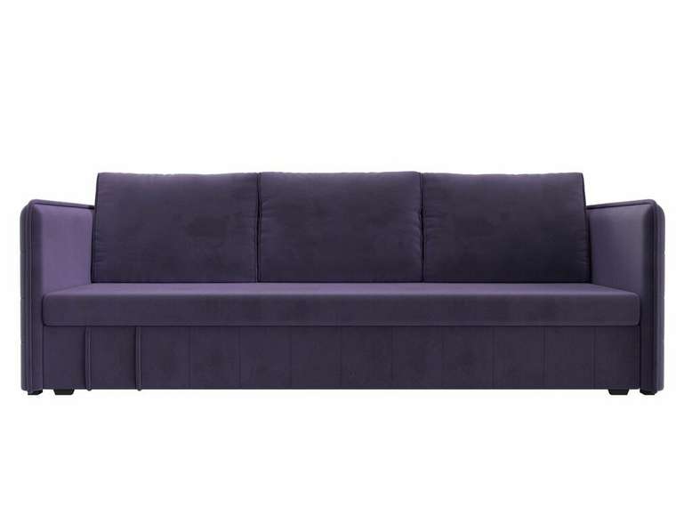 Прямой диван-кровать Слим темно-фиолетового цвета