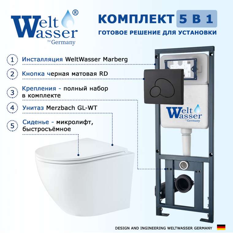 Комплект 3 в 1 инсталляция Marberg